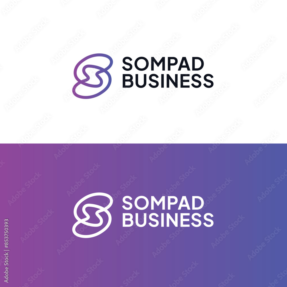 Fototapeta premium S lines logo vector 
