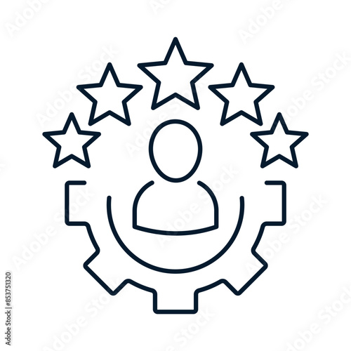 Best technical service concept. Vector linear icon isolated on white background.