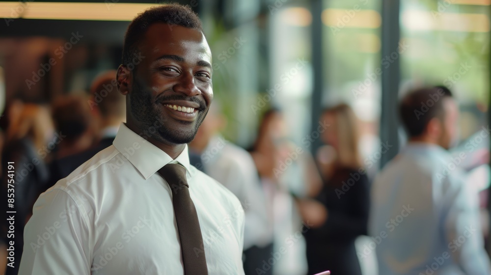 Happy, black man with tablet and team in office for meeting, planning, or solution coworking. Cheerful, smiling, online leader with businesspeople for startup aim or goal Happy, black man with tablet and team in office for meeting, planning, or solution coworking. Cheerful, smiling, online leader with businesspeople for startup aim or goal