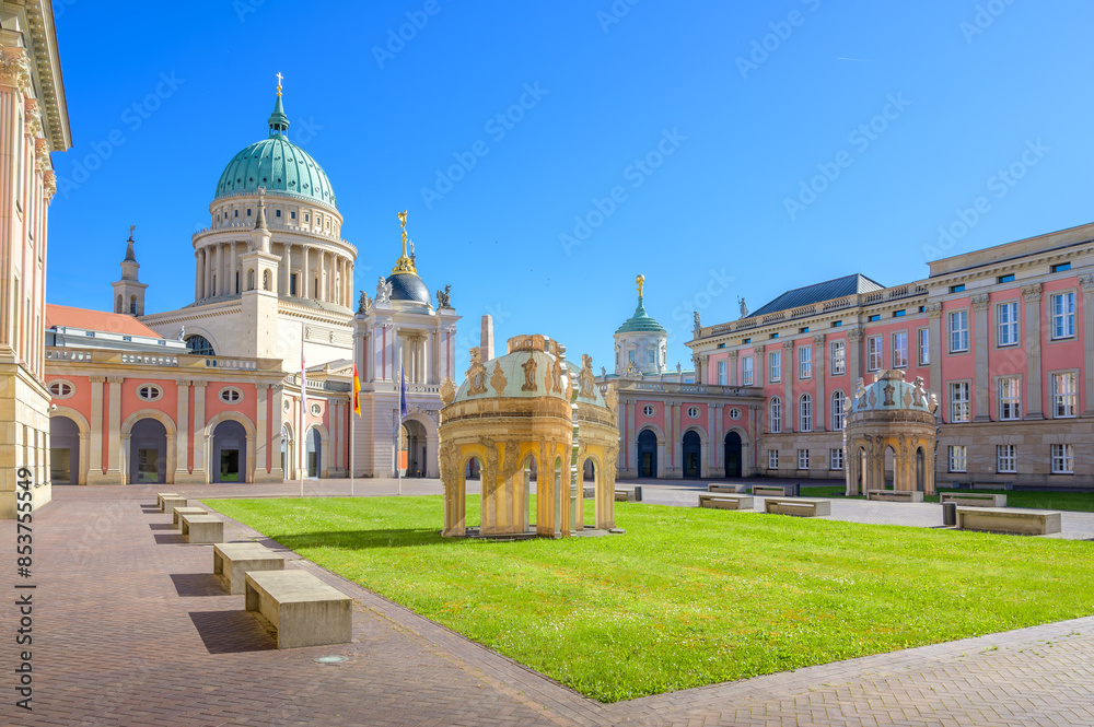 View of the Brandenburg parliament (Landtag), Potsdam, Germany