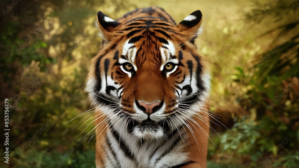 Obraz premium Portrait of a Confident Tiger (High Quality Wallpaper Wild Photography)