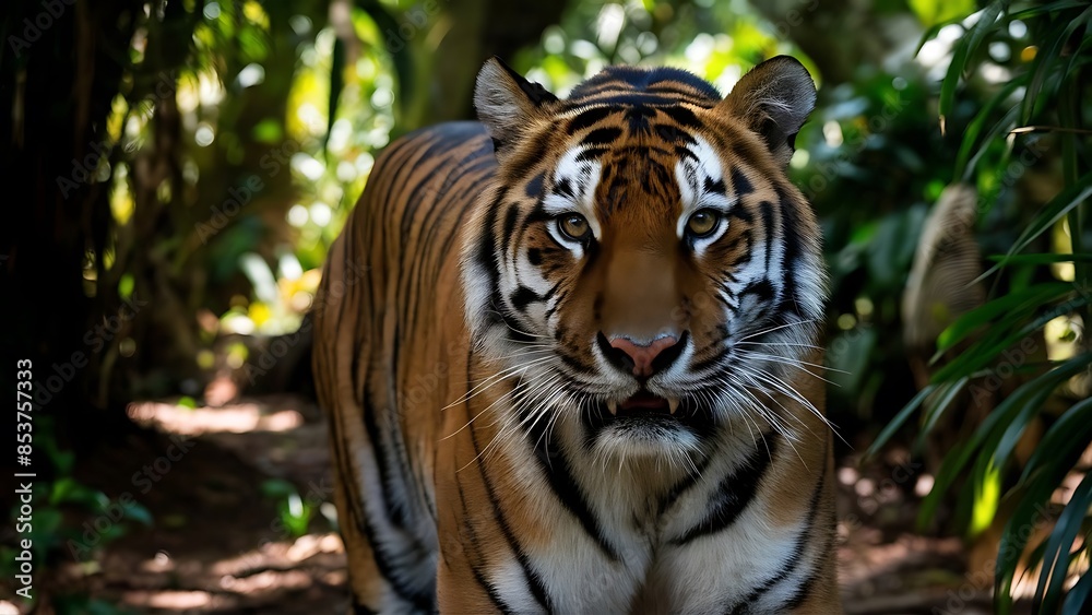 Fototapeta premium Portrait of a Confident Tiger (High Quality Wallpaper Wild Photography)