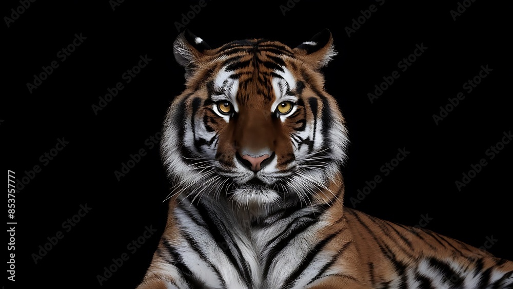Portrait of a Tiger with a black background (High Quality Wallpaper Wild Photography) Portrait of a Tiger with a black background (High Quality Wallpaper Wild Photography)