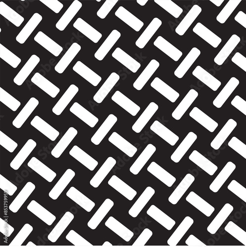 Anti slip floor, metal texture. white icon on black background. Vector illustration. EPS 10