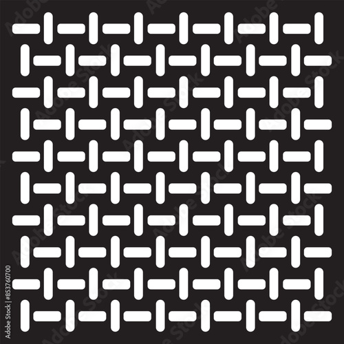 Anti slip floor, metal texture. white icon on black background. Vector illustration. EPS 10