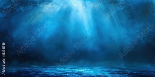 Abstract Underwater Scene with Light Beams © Planetz