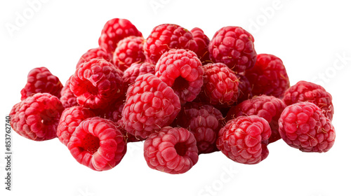 Raspberry on white background