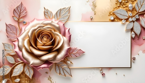 Wallpaper Mural brilliant metallic glitter colorful floral background pattern Torontodigital.ca