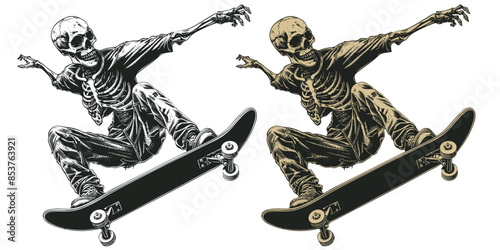 Skeleton Skater, vector
