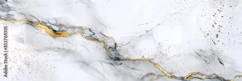 Panel kuchenny z motywem Luxurious white and gold Marble granite texture, Marble stone background. Abstract surface design