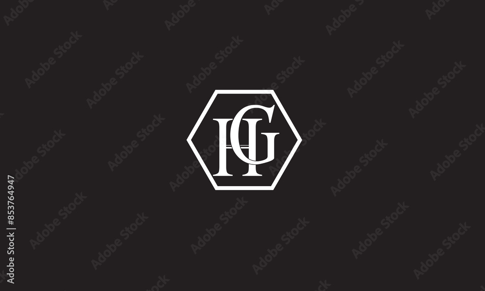 Fototapeta premium HG, GH , G , H , Abstract Letters Logo Monogram 