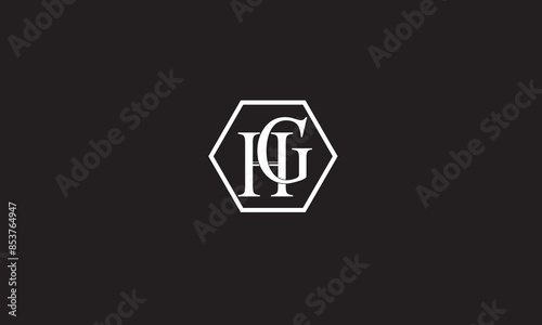 HG, GH , G , H , Abstract Letters Logo Monogram 