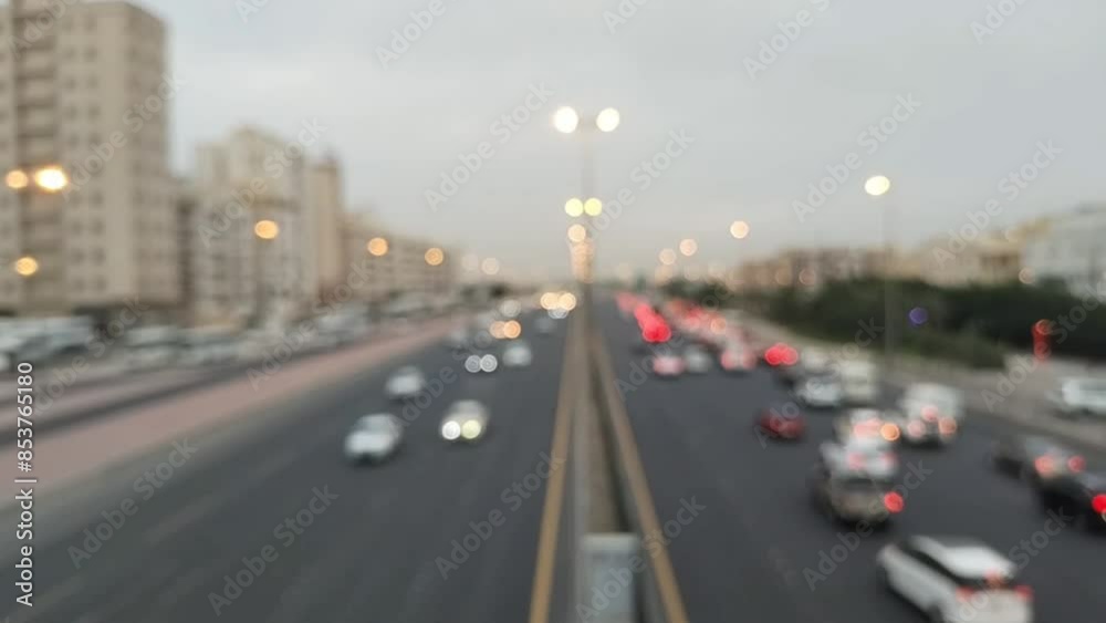Bokeh city traffic and lights. Bokeh city traffic and lights.