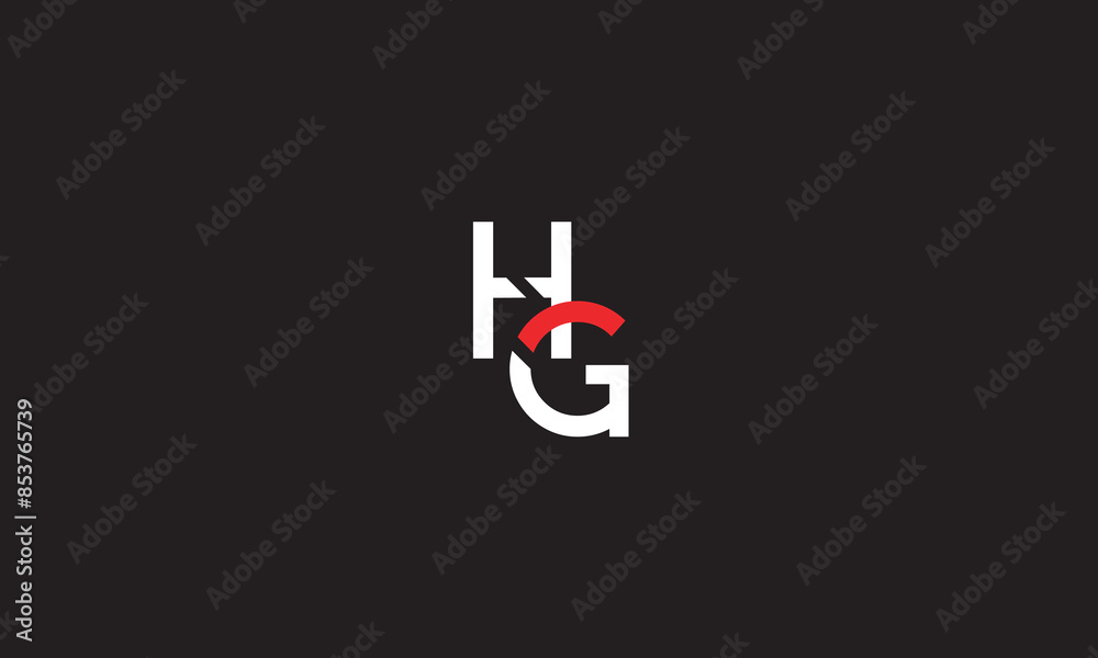 HG, GH , G , H , Abstract Letters Logo Monogram HG, GH , G , H , Abstract Letters Logo Monogram