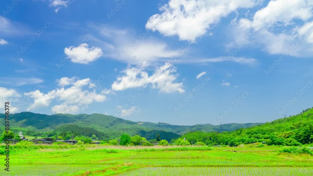 田園風景 タイムラプス 田園風景 タイムラプス