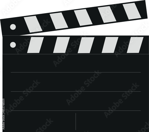 Film board vector illustration. Clapper. 
