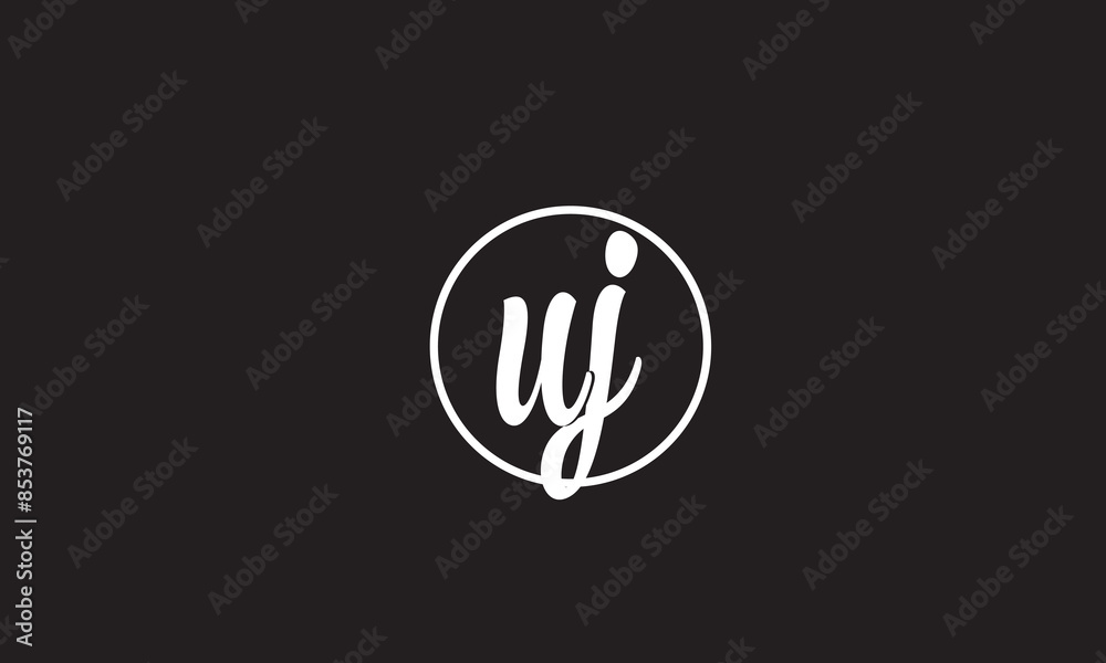 Obraz premium UJ, JU, J, U Abstract Letters Logo Monogram 