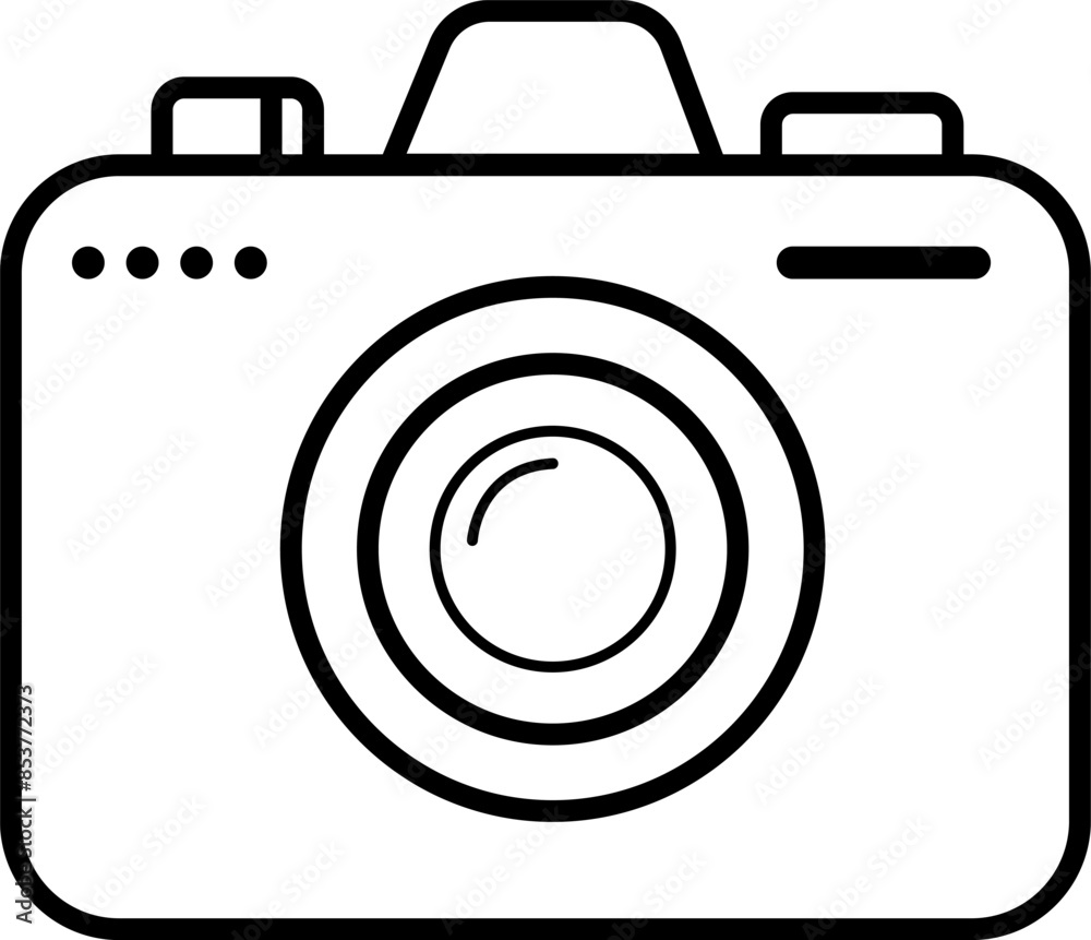 Simple Black and White Camera Icon Outline for Multimedia Projects, Focusing on Graphic Design and Symbolism. Disposable, Single Use, No Recording Cameras Simple Black and White Camera Icon Outline for Multimedia Projects, Focusing on Graphic Design and Symbolism. Disposable, Single Use, No Recording Cameras