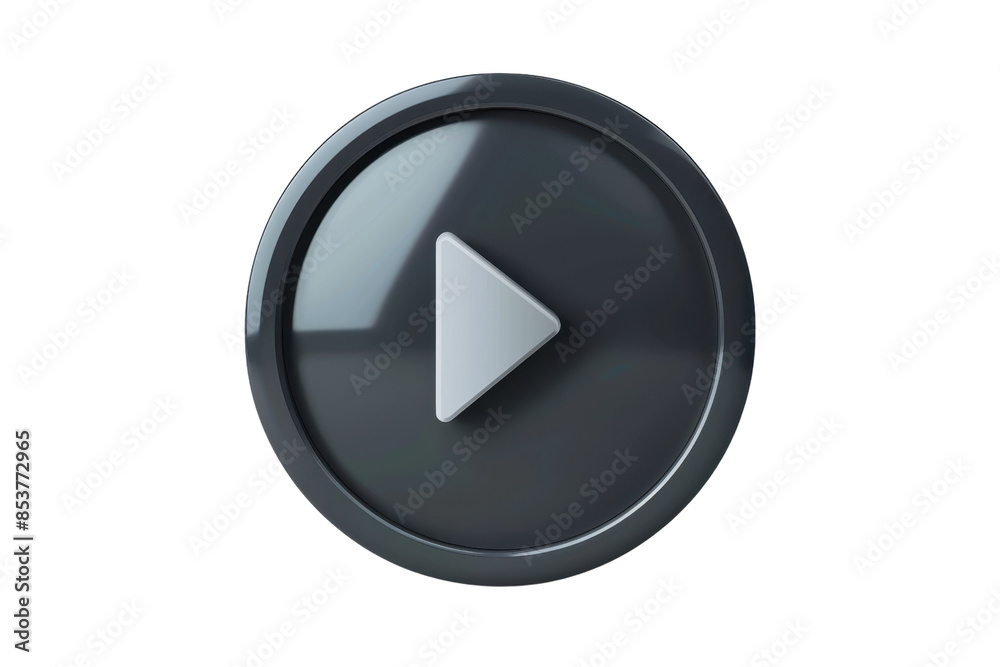 A 3D rendered circular play button icon with a glossy finish, suitable for media, video, and audio playback applications. A 3D rendered circular play button icon with a glossy finish, suitable for media, video, and audio playback applications.