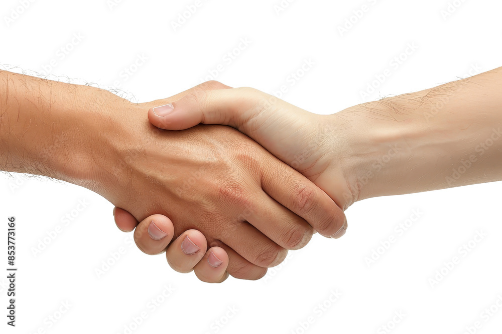 Close-up of two hands shaking, symbolizing a handshake, partnership, agreement, or collaboration, on a transparent background. Close-up of two hands shaking, symbolizing a handshake, partnership, agreement, or collaboration, on a transparent background.