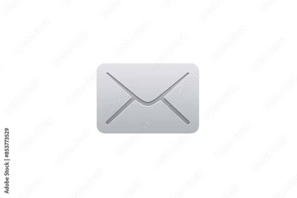Simple grey email icon on a transparent background. Perfect for communication, messaging, and email marketing related designs. Simple grey email icon on a transparent background. Perfect for communication, messaging, and email marketing related designs.