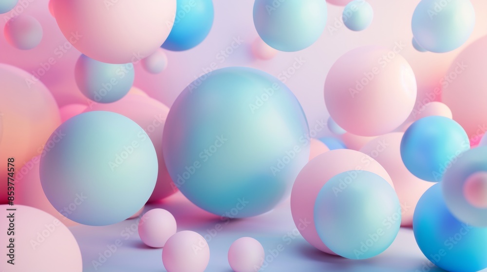 A colorful background of pink and blue spheres A colorful background of pink and blue spheres