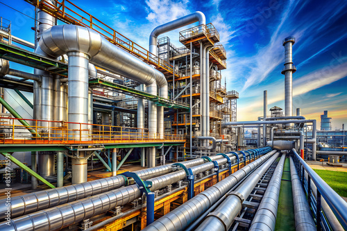 Industrial plant for oil and gas processing