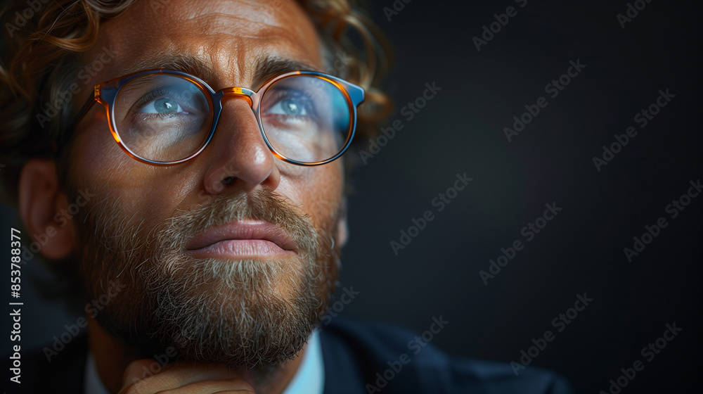 Reflective Entrepreneur: High-Quality Shot of Businessman in Thought ,generated by IA Reflective Entrepreneur: High-Quality Shot of Businessman in Thought ,generated by IA