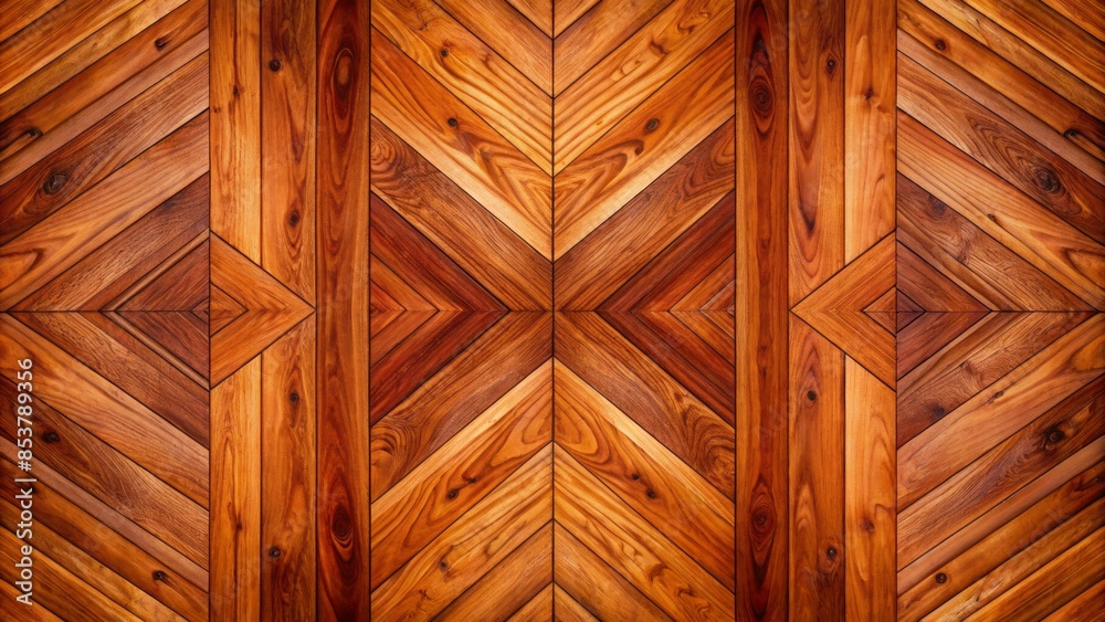 A symmetrical pattern of cherry wood planks, creating an elegant and timeless backdrop. A symmetrical pattern of cherry wood planks, creating an elegant and timeless backdrop.