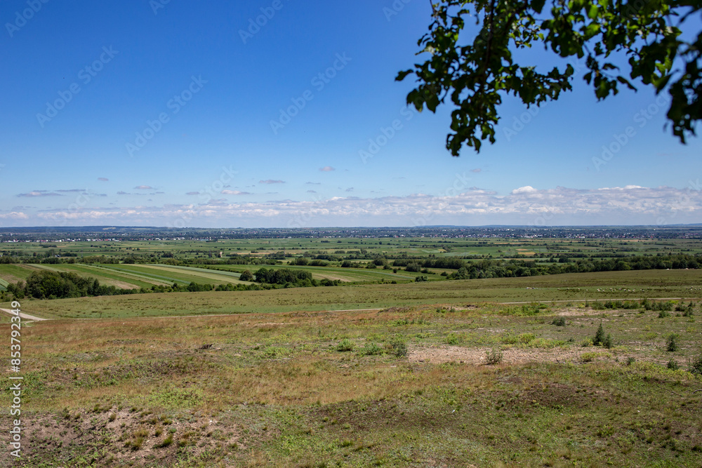 Panoramic view over green romanian fields at the border with Ukraine Panoramic view over green romanian fields at the border with Ukraine