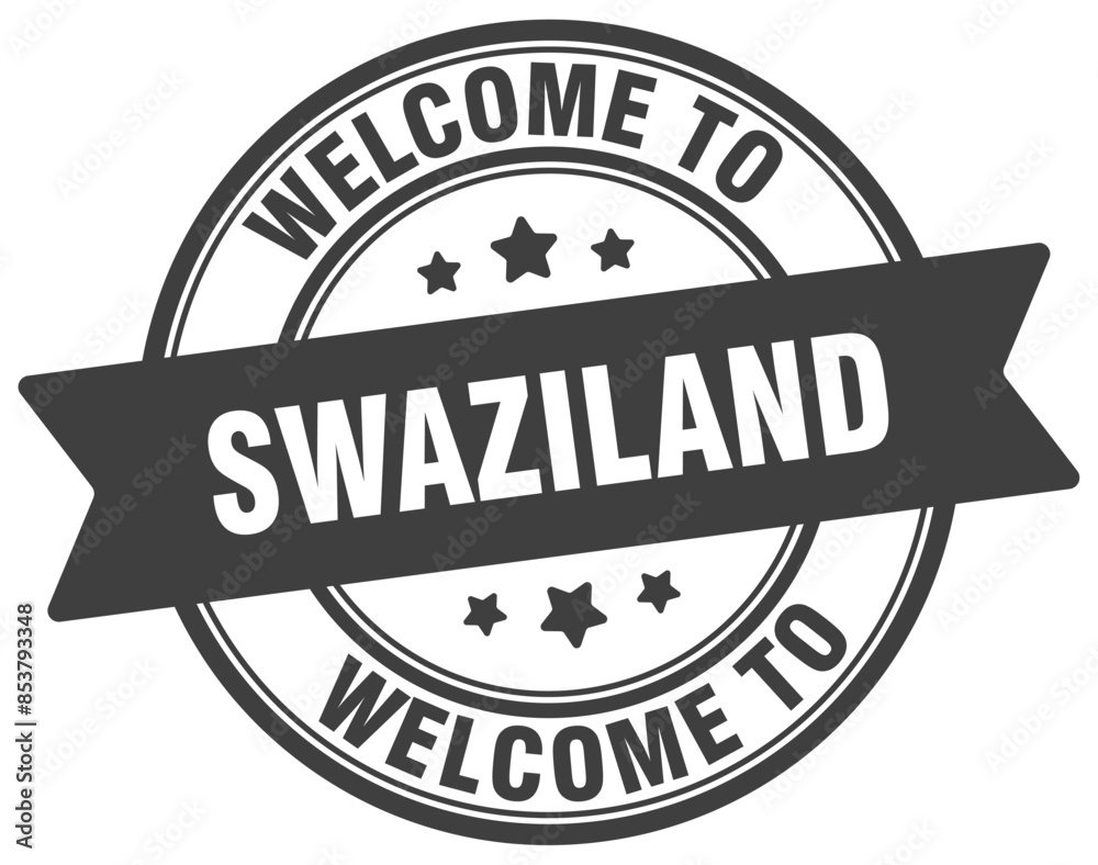Obraz premium Welcome to Swaziland stamp. Swaziland round sign