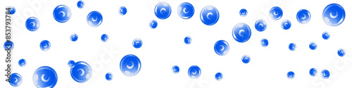 Vitamin C round capsules scattered randomly.