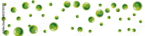 Vitamin B12 messy round pills.