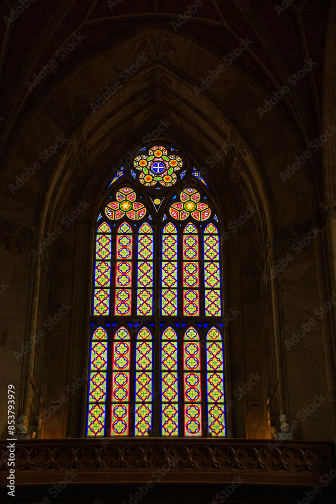 Fototapeta premium stained glass window in church