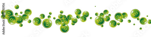 Vitamin B12 messy round pills.
