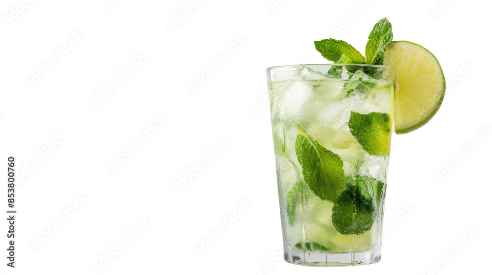 Mojito cocktail drink on white background Mojito cocktail drink on white background