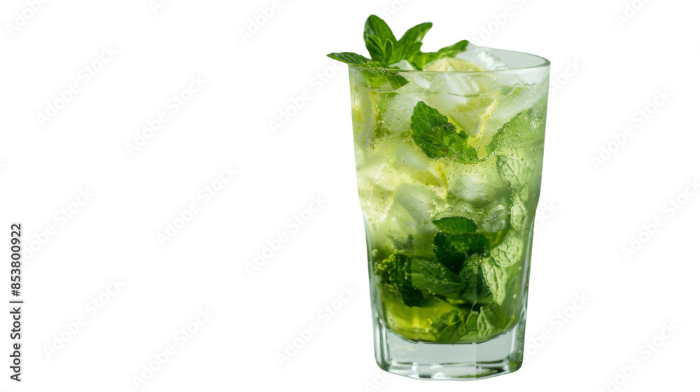 Mojito cocktail drink on white background Mojito cocktail drink on white background