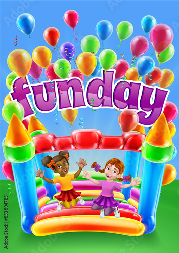 Bouncy House Castle Jumping...