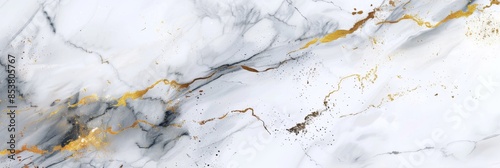 Panel kuchenny z motywem Luxurious white and gold Marble granite texture, Marble stone background. Abstract surface design