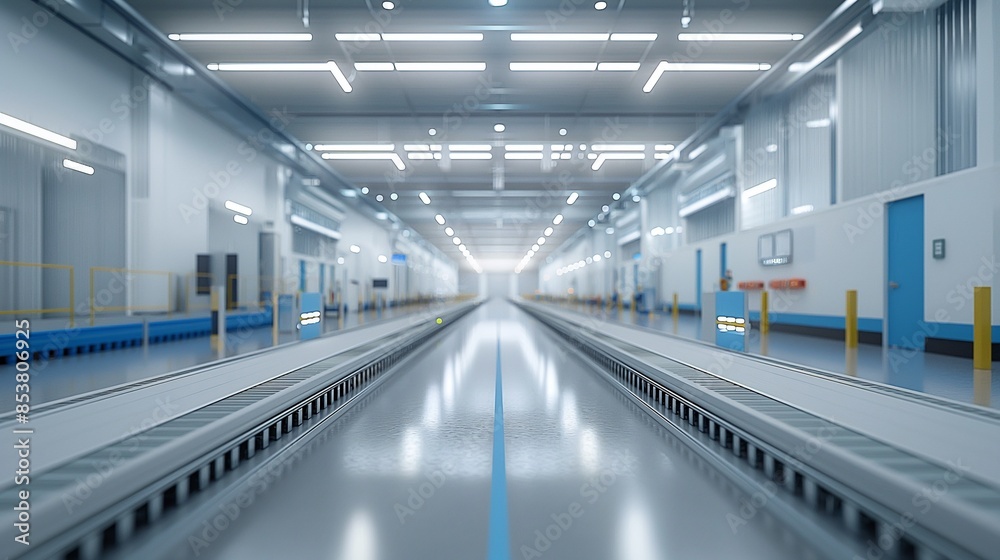 Naklejka premium Modern High-Tech Industrial Facility Interior