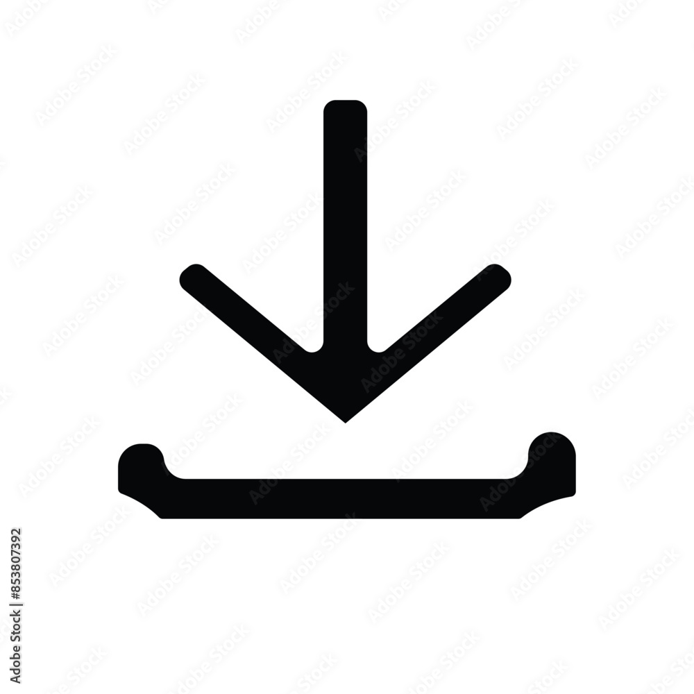 Black download icon . Download button in black. Download files icons vector. simple black download icon isolated on white background. Arrow downloading icon. Vector illustration Black download icon . Download button in black. Download files icons vector. simple black download icon isolated on white background. Arrow downloading icon. Vector illustration