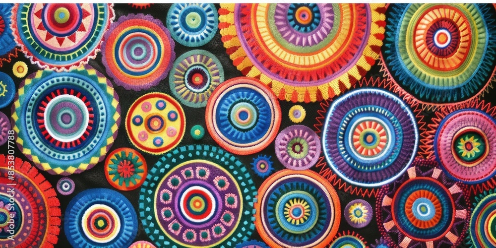 Vibrant Yarn Circles Pattern Vibrant Yarn Circles Pattern