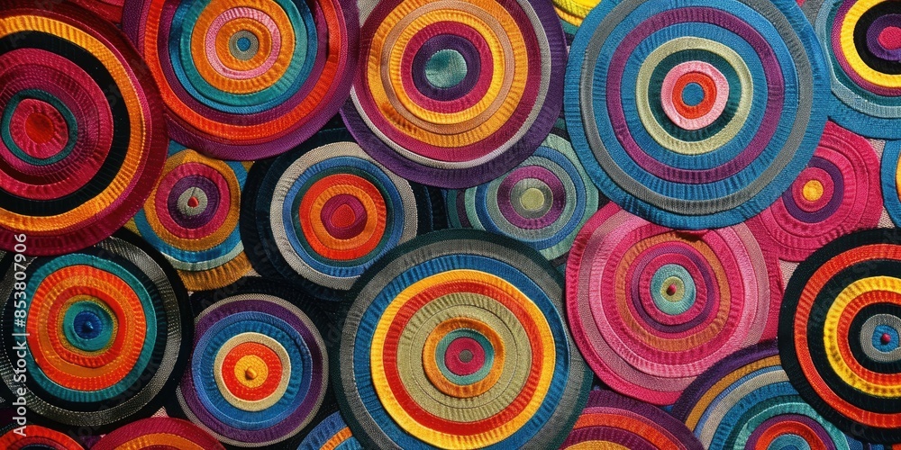 Vibrant Yarn Circles Pattern Vibrant Yarn Circles Pattern