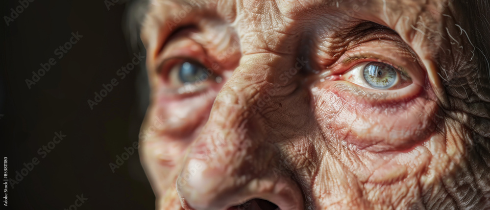 Close-up of a young woman with freckles, eyes closed in a peaceful state, bathed in warm, golden sunlight, reflecting serenity and calm. Close-up of a young woman with freckles, eyes closed in a peaceful state, bathed in warm, golden sunlight, reflecting serenity and calm.