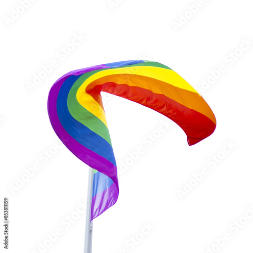 object without background isolated rainbow flag
