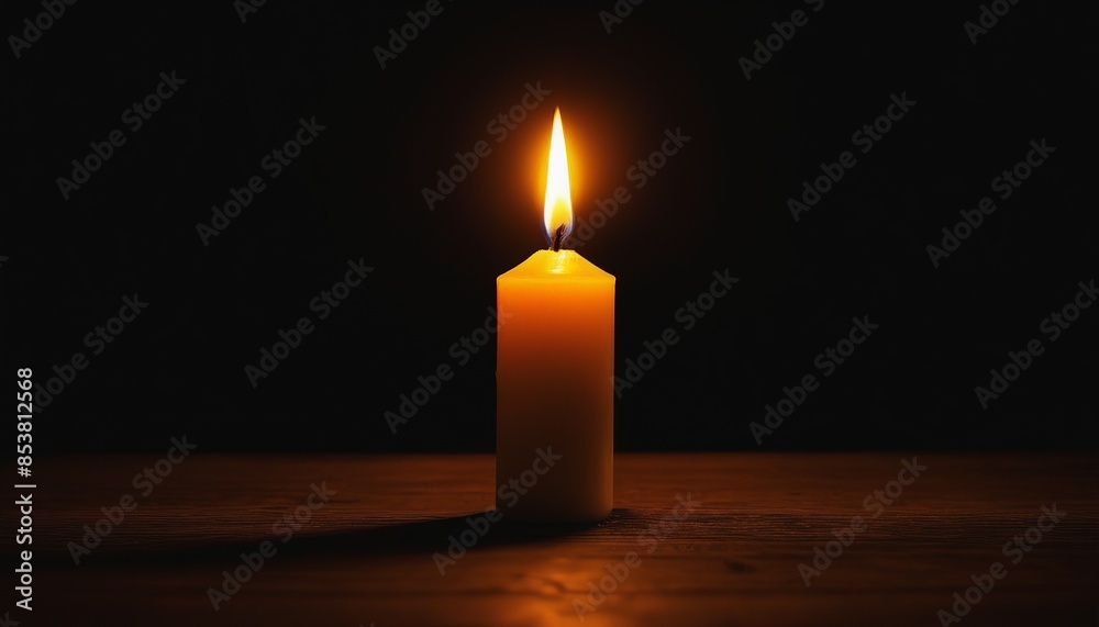 Candlelight with Dancing Flame in Darkness Candlelight with Dancing Flame in Darkness