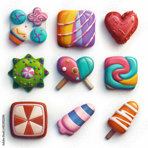 Candy icons collection featuring a variety of sweet treats