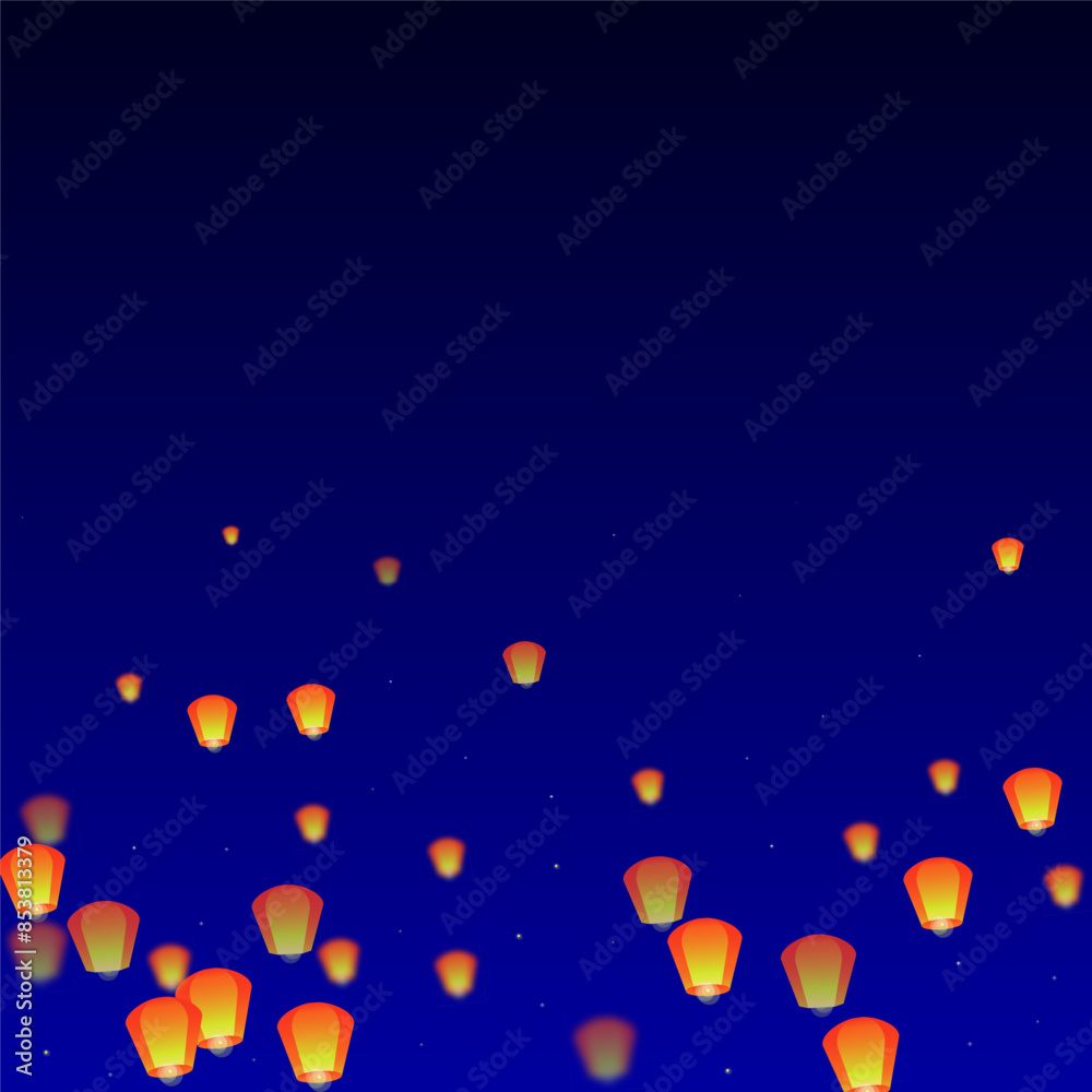 Sky lanterns floating in the night sky. Sky lanterns floating in the night sky.
