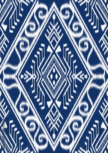 Ethnic abstract ikat art. Aztec ornament print. geometric ethnic pattern seamless color oriental. Design for background ,curtain, carpet, wallpaper, clothing, wrapping, Batik, vector illustration.