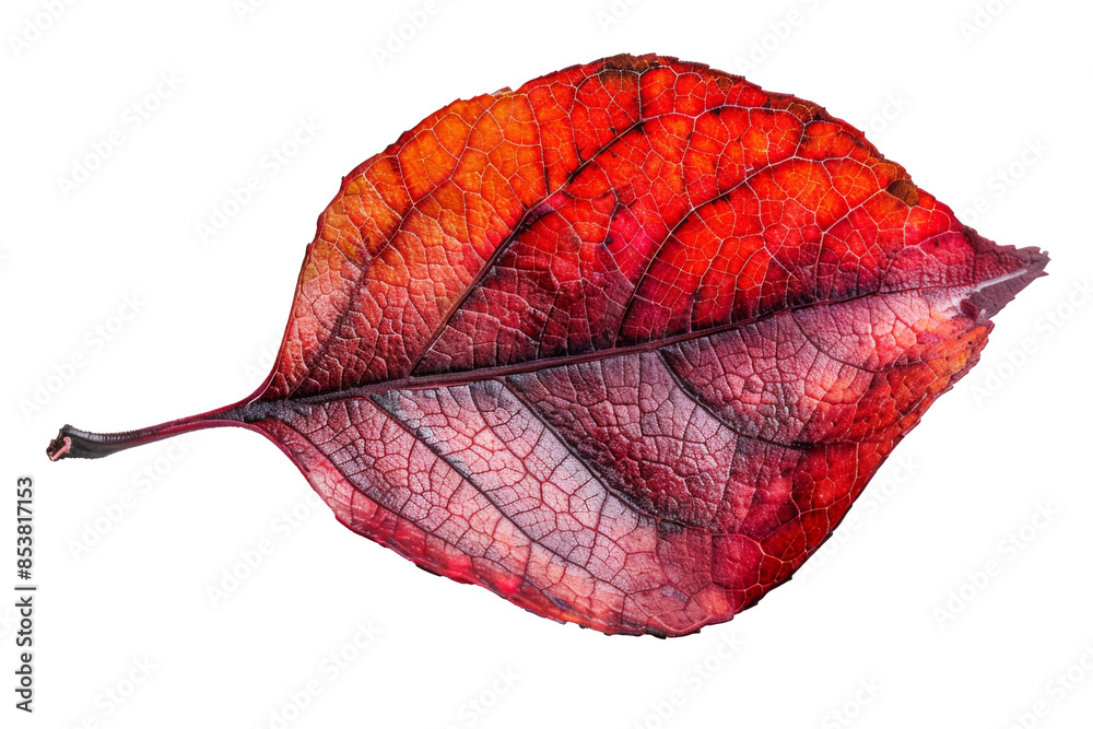 Red leaf isolated on transparent background. Red leaf isolated on transparent background.